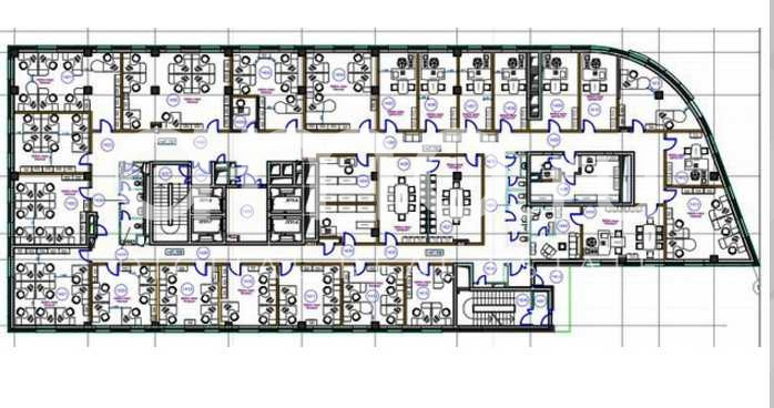 Планировка офиса 1032.6 м², 14 этаж, БЦ «Ямское Плаза»